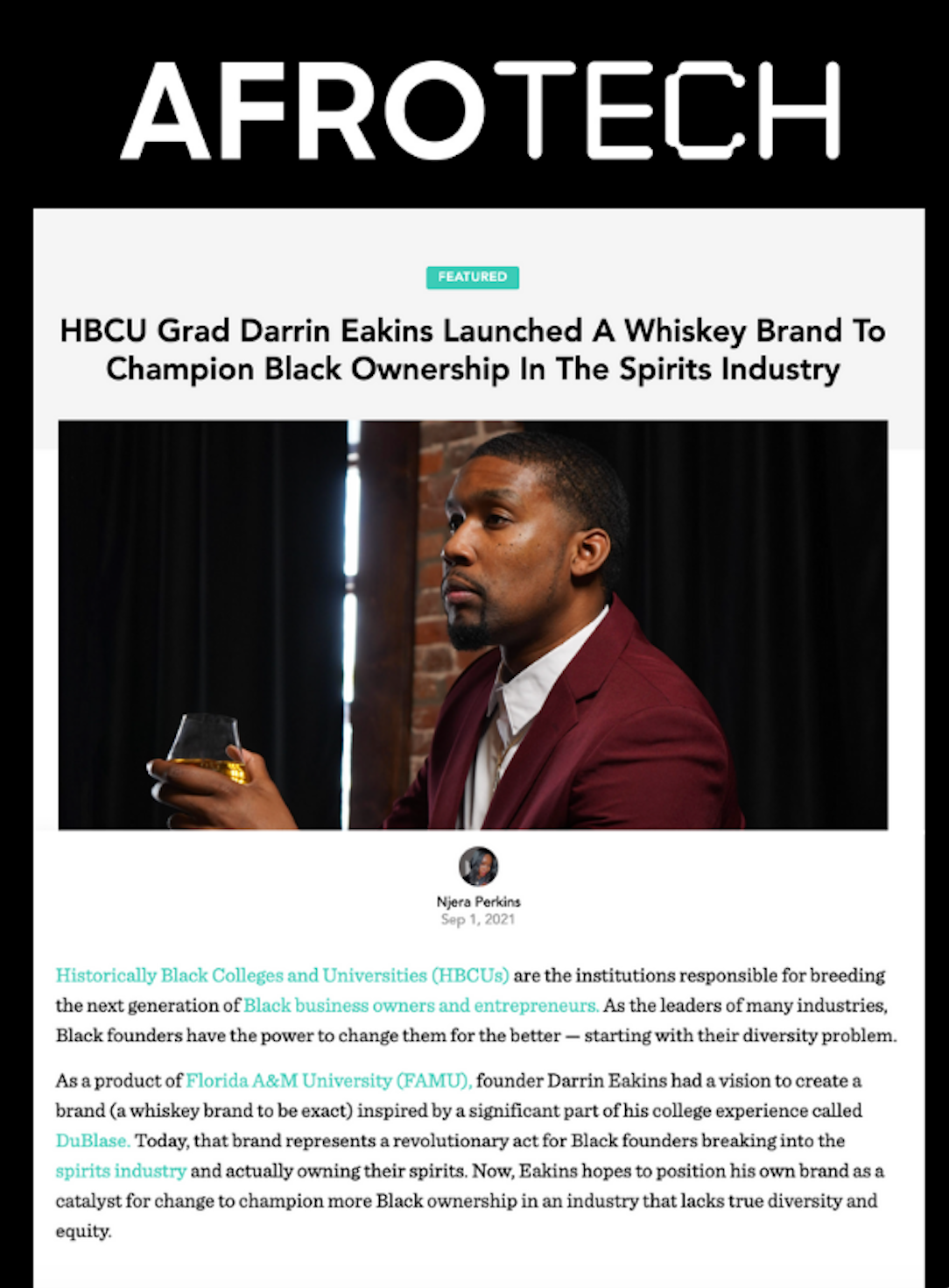 AfroTech — HBCU Grad Darrin Eakins Launched A Whiskey Brand